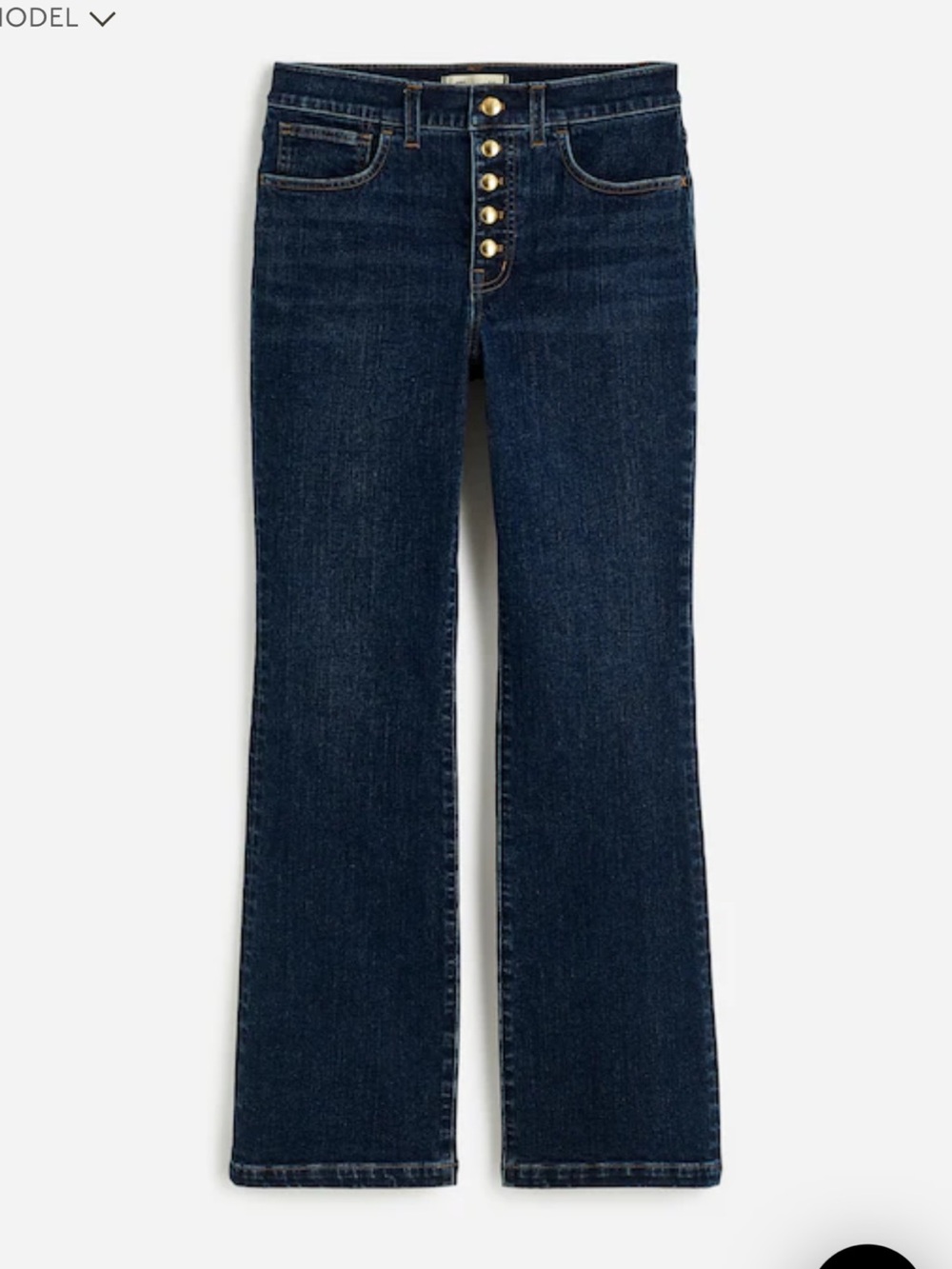 Madewell Dark Wash Mid-Rise Kick Out Button-Fly Flare Jeans